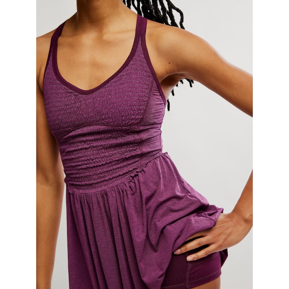 🎉LAST CHANCE🎉 FP MOVEMENT Smockin Hot Dress / Black Cherry - Picture 2 of 8